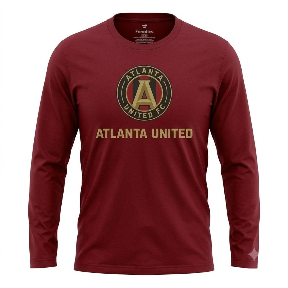 Fanatics Atlanta United FC Men's Long Sleeve Shirt Maroon Small